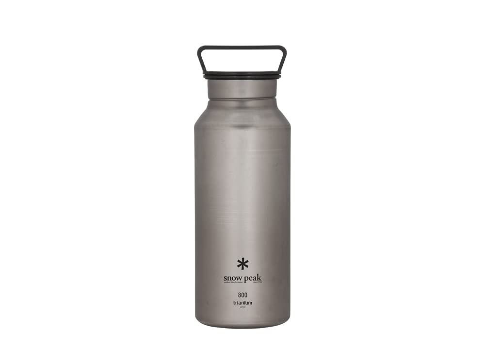 Snow Peak Recycled Titanium Aurora Bottle, Durable, Lightweight, Camping, Hiking, Backpacking Water Bottle, Ocean, 600ml