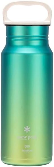 Snow Peak Recycled Titanium Aurora Bottle, Durable, Lightweight, Camping, Hiking, Backpacking Water Bottle, Ocean, 600ml