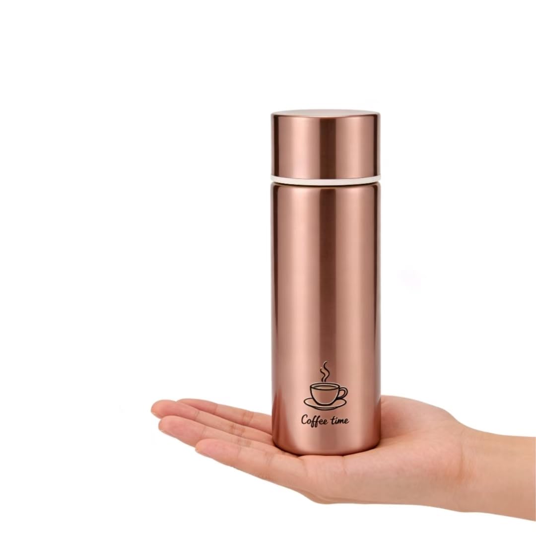 Mini WaterBottle, 5oz, Slim Stainless Steel, Small Insulated Coffee bottle, Small Tumbler, Mini Flask Keeps Drink Cold and Hot, Leak Proof Bottles for Purse, Lunch Bag,Coffee, BPA Free (Red)