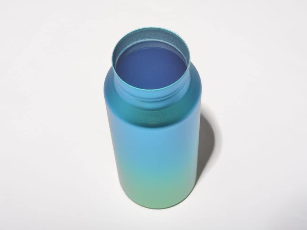 Snow Peak Recycled Titanium Aurora Bottle, Durable, Lightweight, Camping, Hiking, Backpacking Water Bottle, Ocean, 600ml