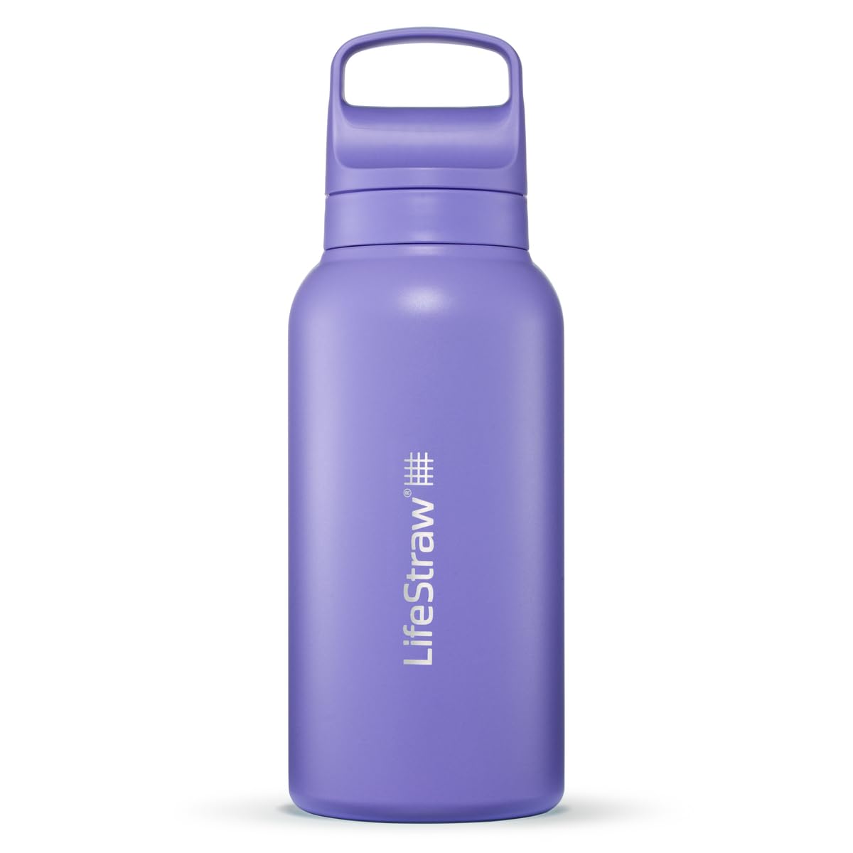 LifeStraw Go Series – Insulated Stainless Steel Water Filter Bottle for Travel and Everyday Use, Removes Bacteria, Parasites and Microplastics, Improves Taste, 18oz Aegean Sea
