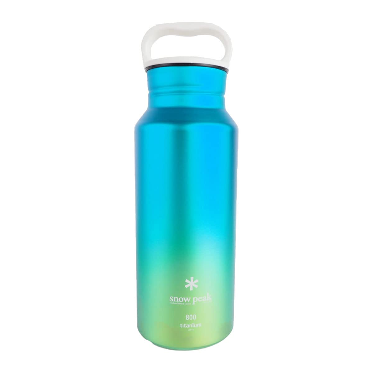 Snow Peak Recycled Titanium Aurora Bottle, Durable, Lightweight, Camping, Hiking, Backpacking Water Bottle, Ocean, 600ml
