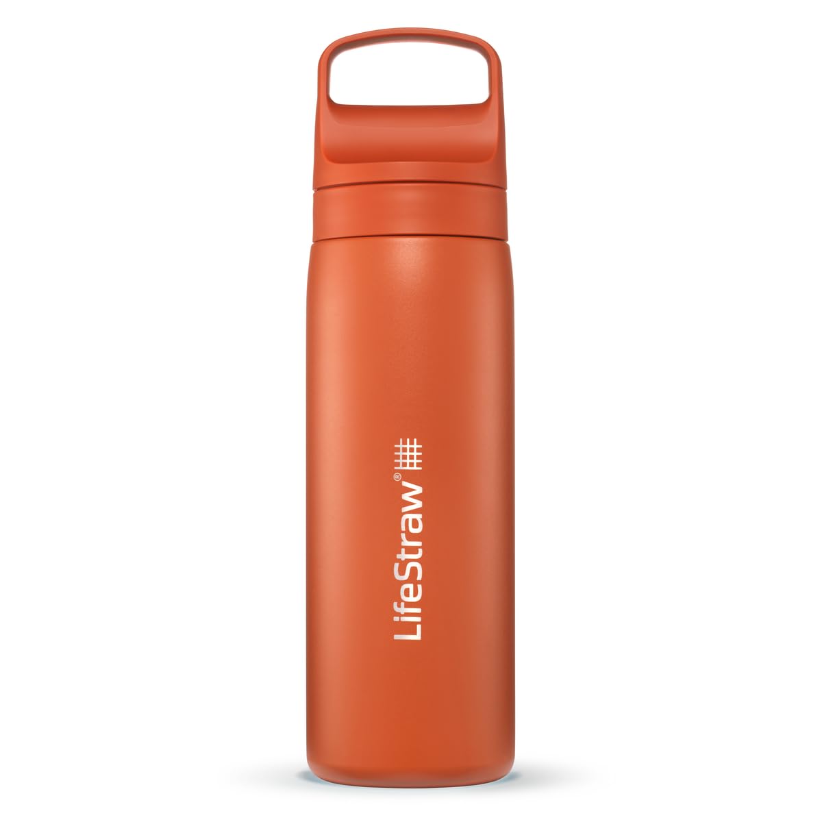 LifeStraw Go Series – Insulated Stainless Steel Water Filter Bottle for Travel and Everyday Use, Removes Bacteria, Parasites and Microplastics, Improves Taste, 18oz Aegean Sea