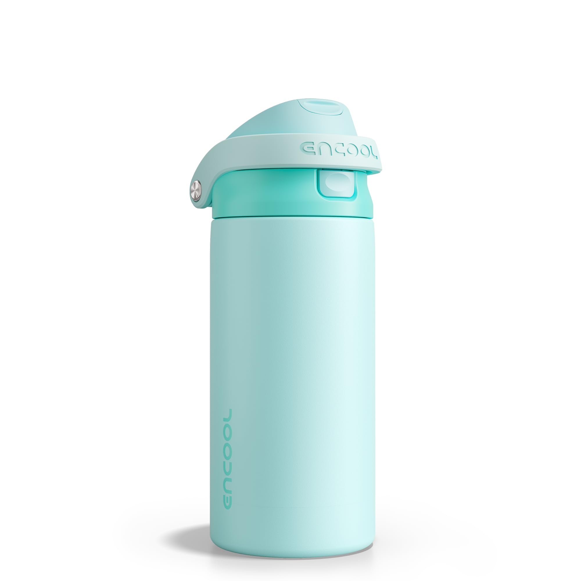 ENCOOL Leakproof Insulated Water Bottle with Straw Dual-Sip Water Bottle Bag-Safe Design for Work, Commute & Gym – Keeps Drinks Cold All Day, 24 oz, Powder Blue