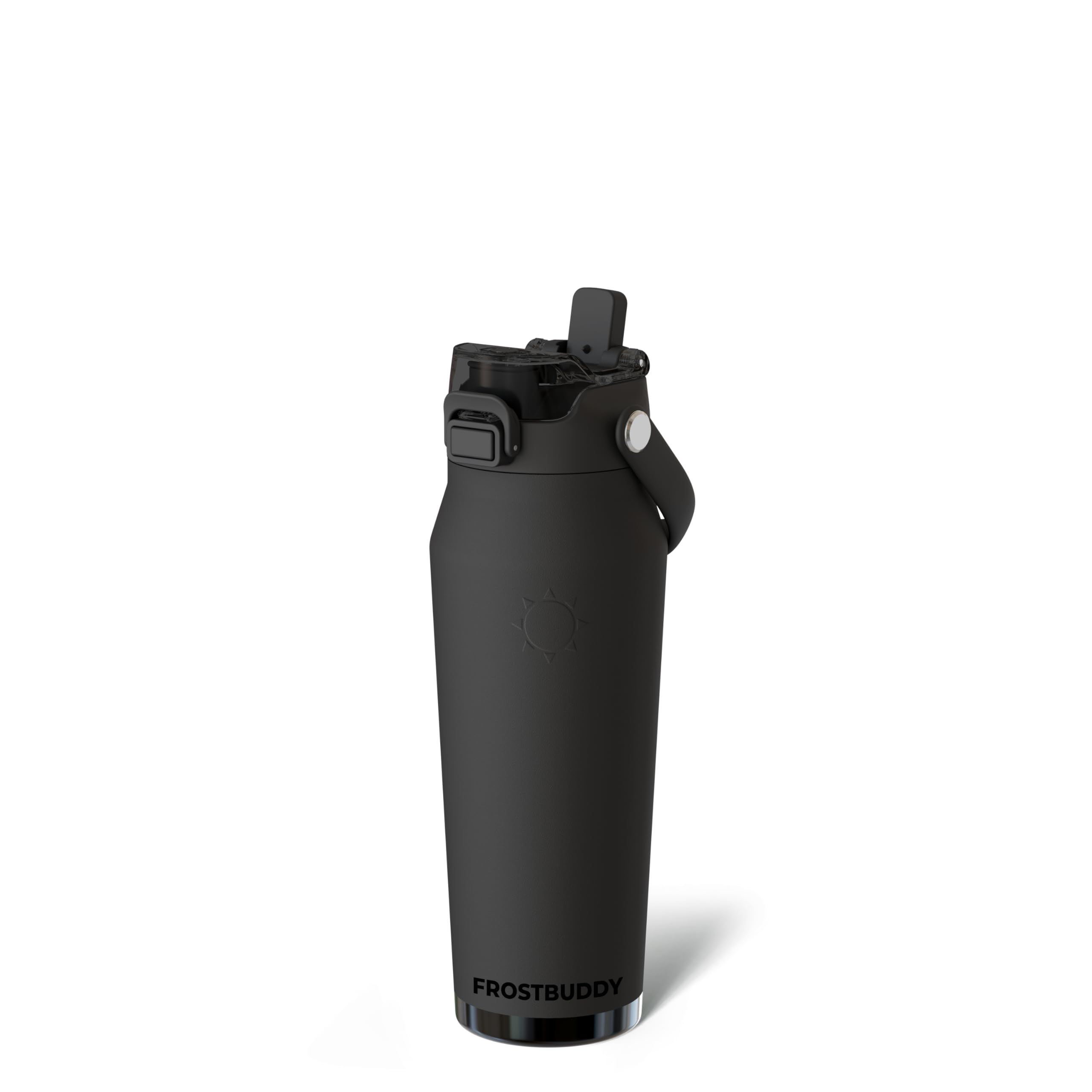Frost Buddy 16oz Insulated Water Bottle with Straw & Chug Lid | Leak-Proof Stainless Steel | 24-Hours Cold | Sweat-Proof, Cup Holder Friendly | Ideal for Gym, Travel, Sports & Everyday Hydration