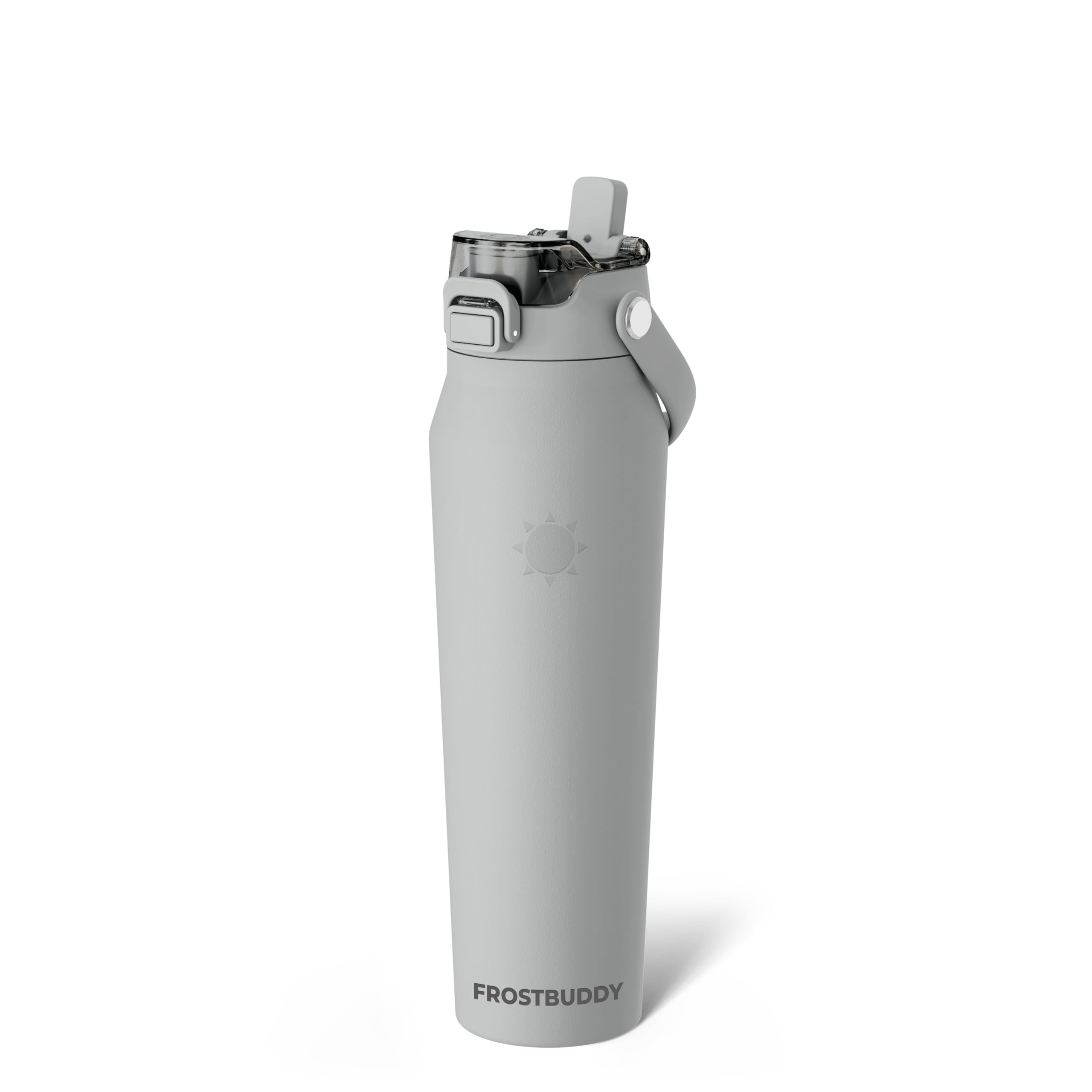 Frost Buddy 16oz Insulated Water Bottle with Straw & Chug Lid | Leak-Proof Stainless Steel | 24-Hours Cold | Sweat-Proof, Cup Holder Friendly | Ideal for Gym, Travel, Sports & Everyday Hydration