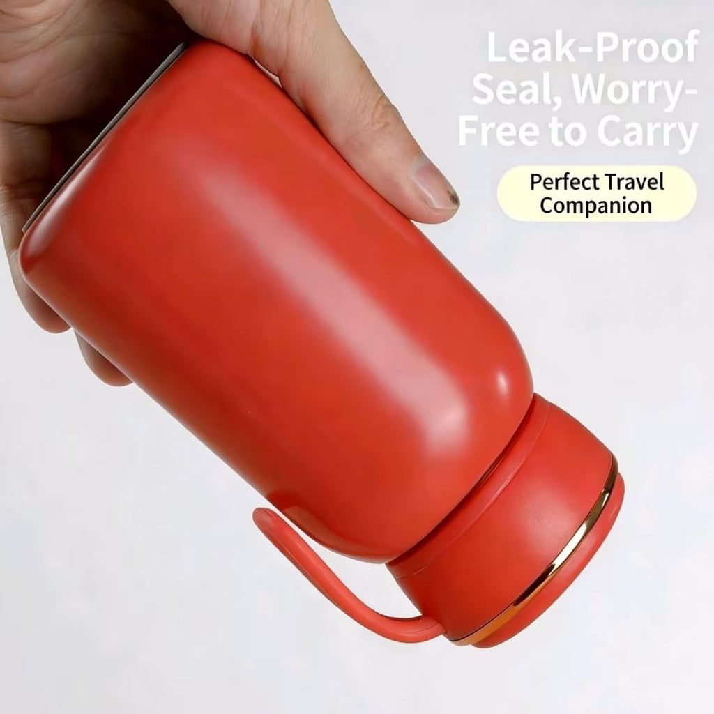 Mini Water Bottle, 10 oz, Insulated Tumbler ，Insulated Flask,Vacuum Stainless Steel Water Bottle, Leak Proof, BPA Free, for Hot & Cold Drinks (Red)