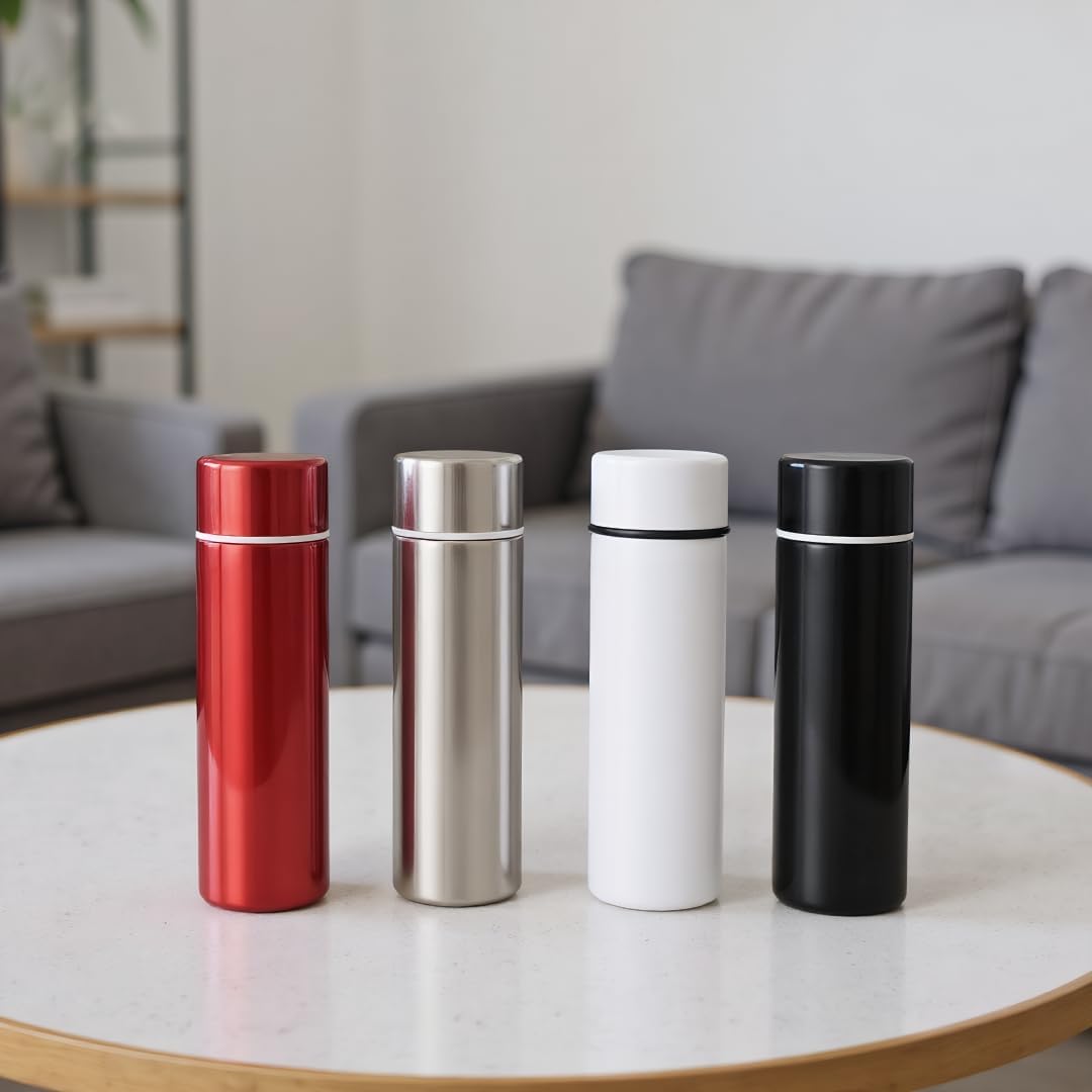 Stainless Steel Insulated Water Bottle, 5oz, Mini Vacuum Water Bottle, Slim Tumbler, Small Sports Bottle, Leak Proof Bottle, Coffee Cup, Pocket Bottle, Coffee Bottle, keep hot and cold (Silver)