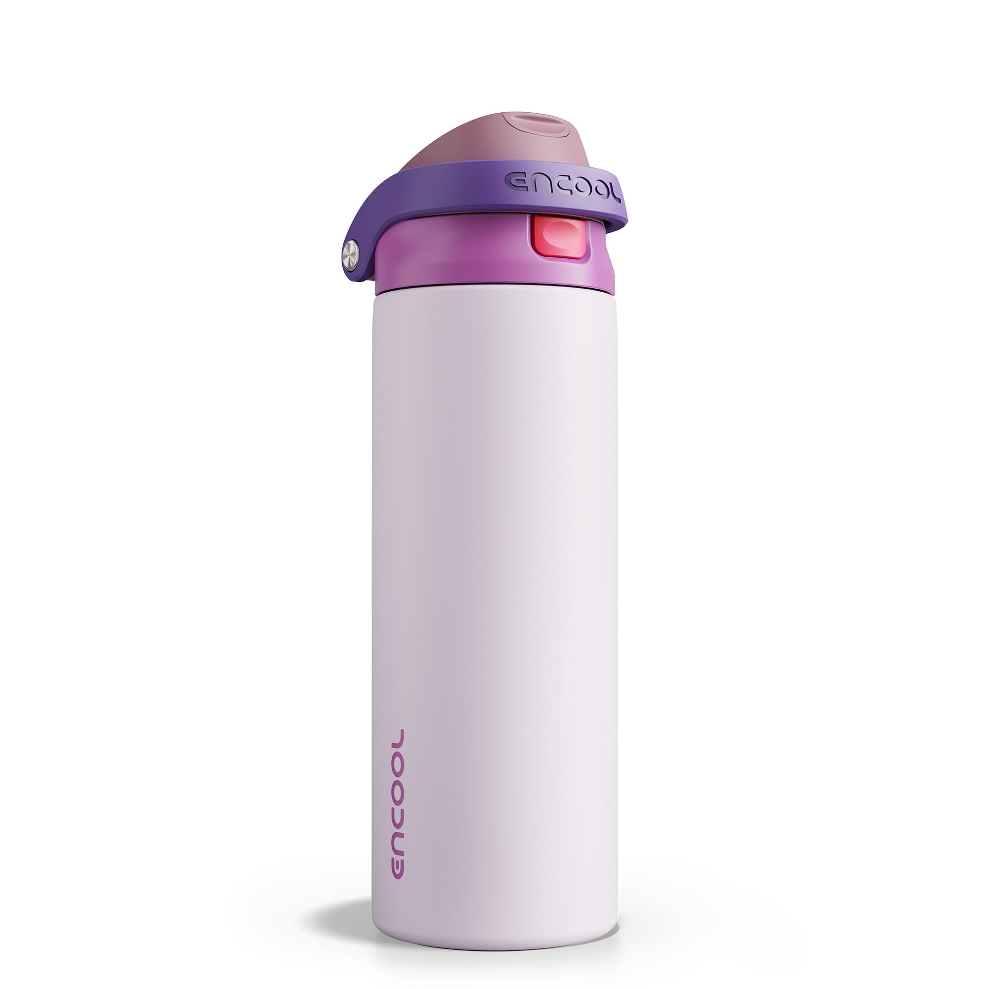 ENCOOL Leakproof Insulated Water Bottle with Straw Dual-Sip Water Bottle Bag-Safe Design for Work, Commute & Gym – Keeps Drinks Cold All Day, 24 oz, Powder Blue