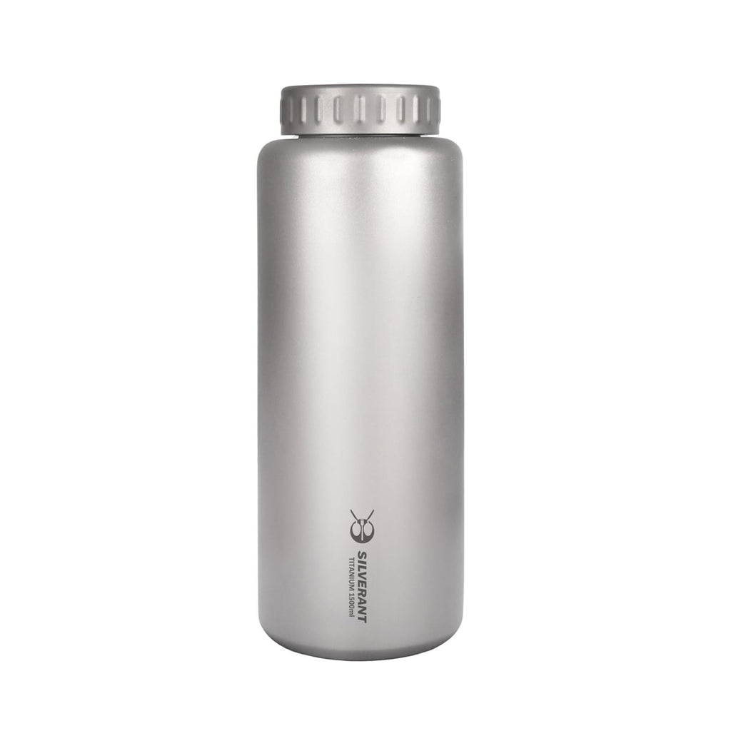 SILVERANT Titanium Ultralight 800ml/27 fl oz Leakproof Outdoor Camping Hiking Sports Water Bottle with Insulating Thermal Sleeve and Clip Loop Cap