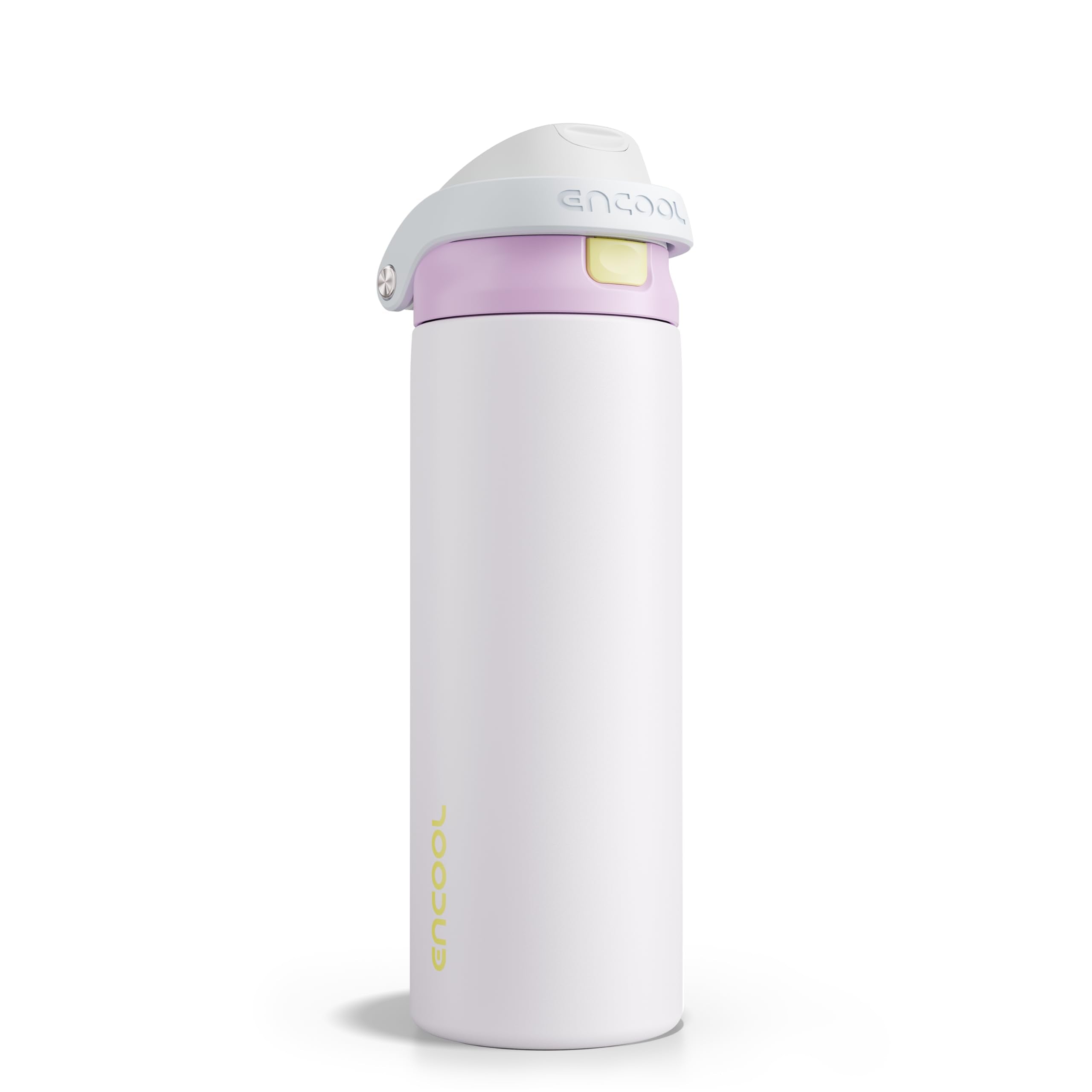 ENCOOL Leakproof Insulated Water Bottle with Straw Dual-Sip Water Bottle Bag-Safe Design for Work, Commute & Gym – Keeps Drinks Cold All Day, 24 oz, Powder Blue