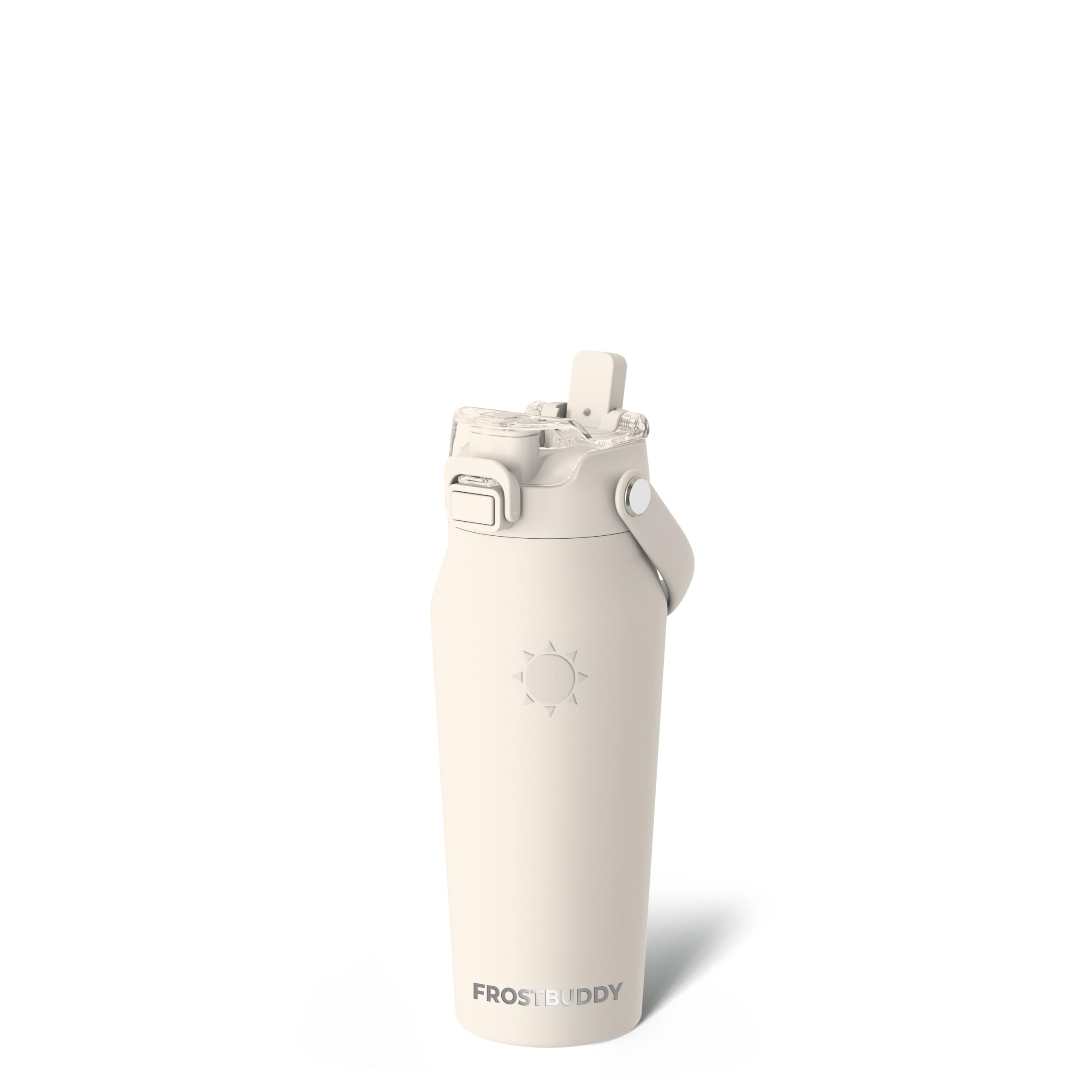 Frost Buddy 16oz Insulated Water Bottle with Straw & Chug Lid | Leak-Proof Stainless Steel | 24-Hours Cold | Sweat-Proof, Cup Holder Friendly | Ideal for Gym, Travel, Sports & Everyday Hydration
