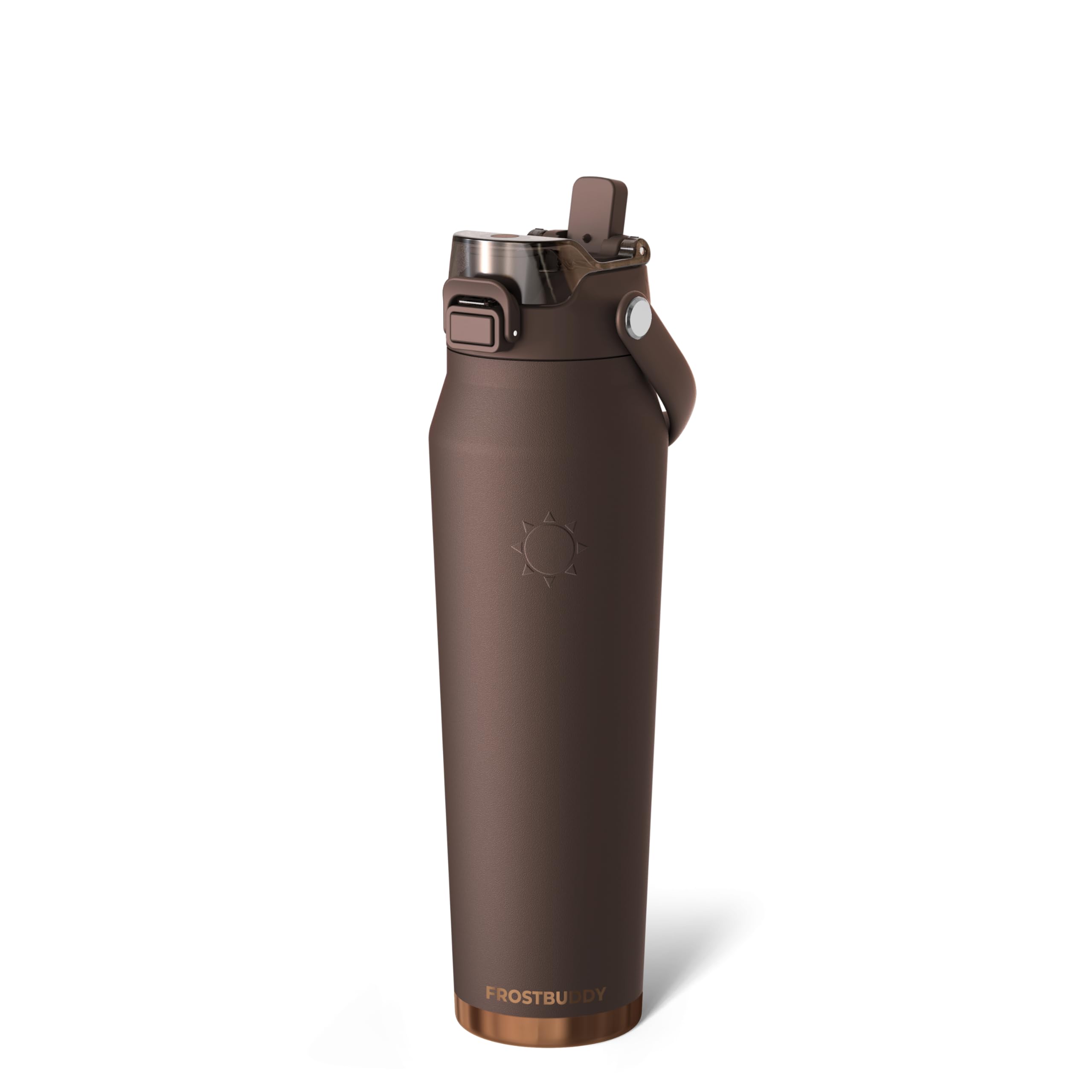 Frost Buddy 16oz Insulated Water Bottle with Straw & Chug Lid | Leak-Proof Stainless Steel | 24-Hours Cold | Sweat-Proof, Cup Holder Friendly | Ideal for Gym, Travel, Sports & Everyday Hydration