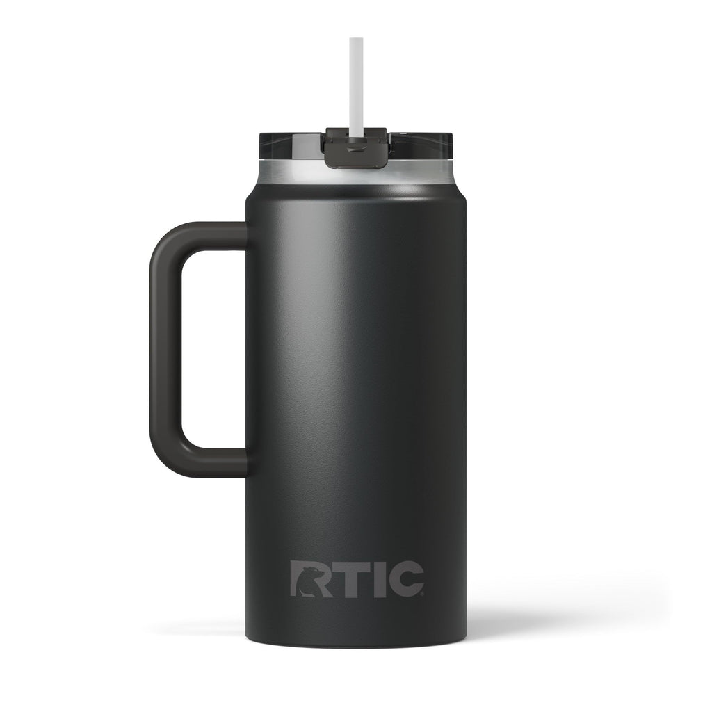 RTIC 64 oz Ceramic Lined Insulated Road Trip Tumbler, Leak-Resistant Lid, White