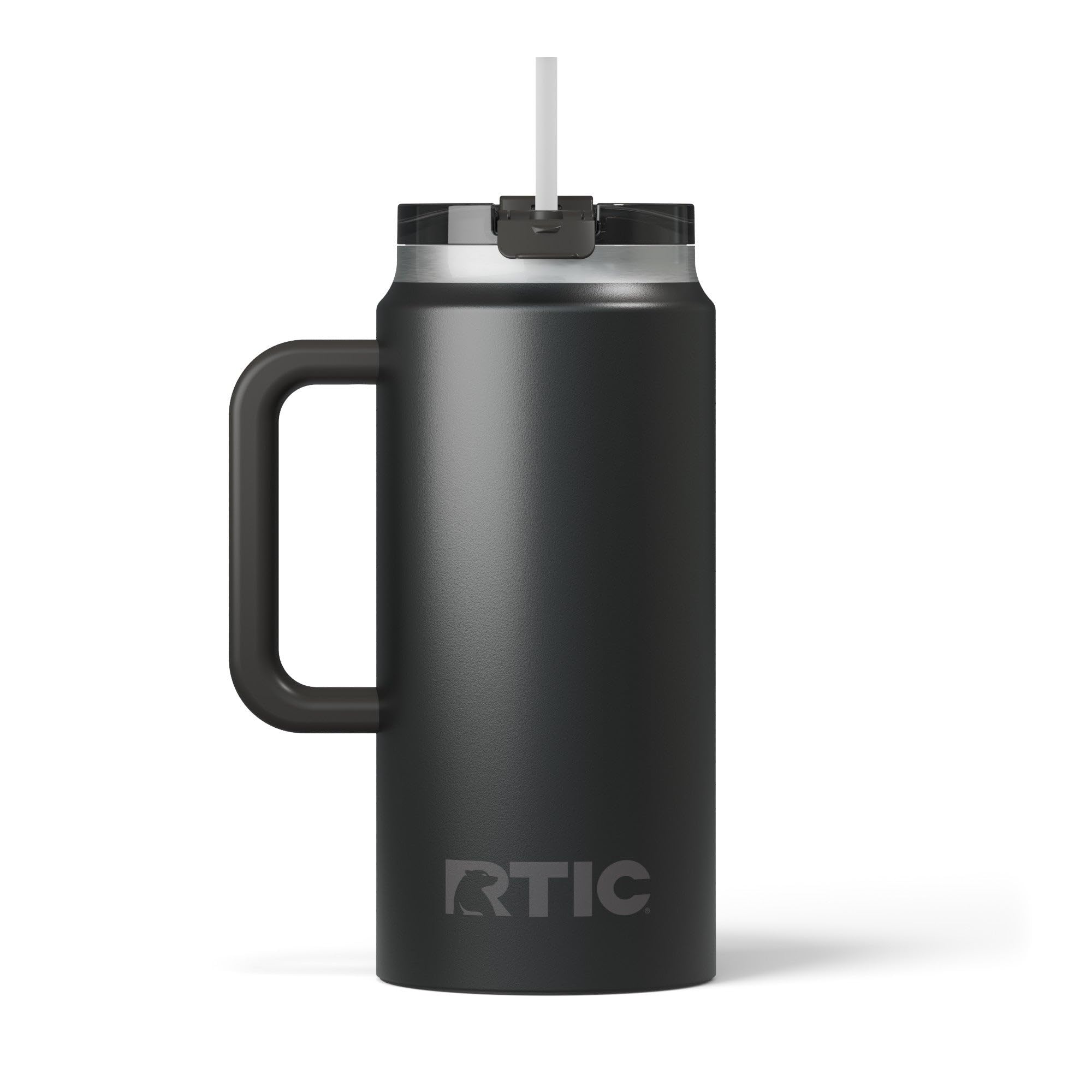 RTIC 64 oz Ceramic Lined Insulated Road Trip Tumbler, Leak-Resistant Lid, White