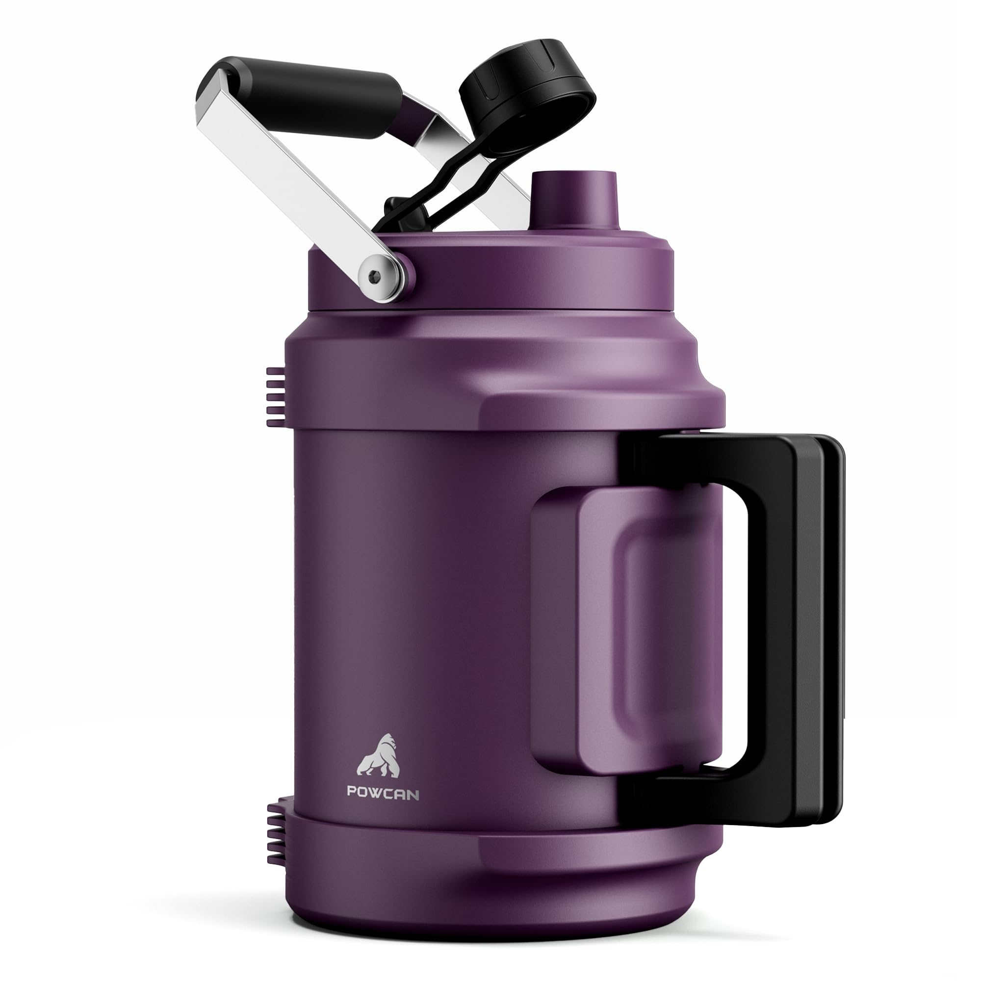 1 Gallon Insulated Water Bottle for Travel: 2-in-1 Straw Spout Lid