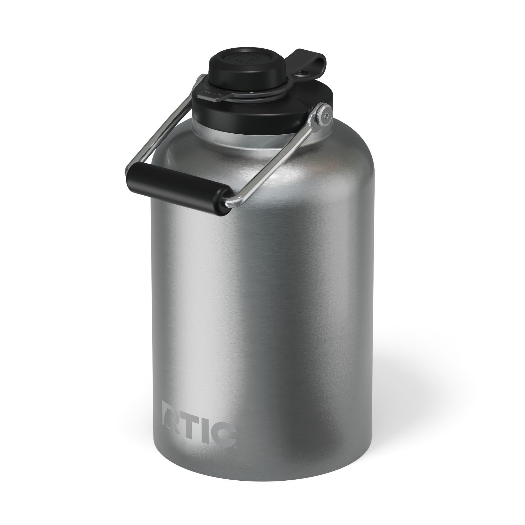 RTIC 1 Gallon Outback Jug, Stainless Steel, Ceramic Lined Insulated Water Bottle with Lid and Handle, BPA-Free, Double Wall Vacuum Insulation, Orchid