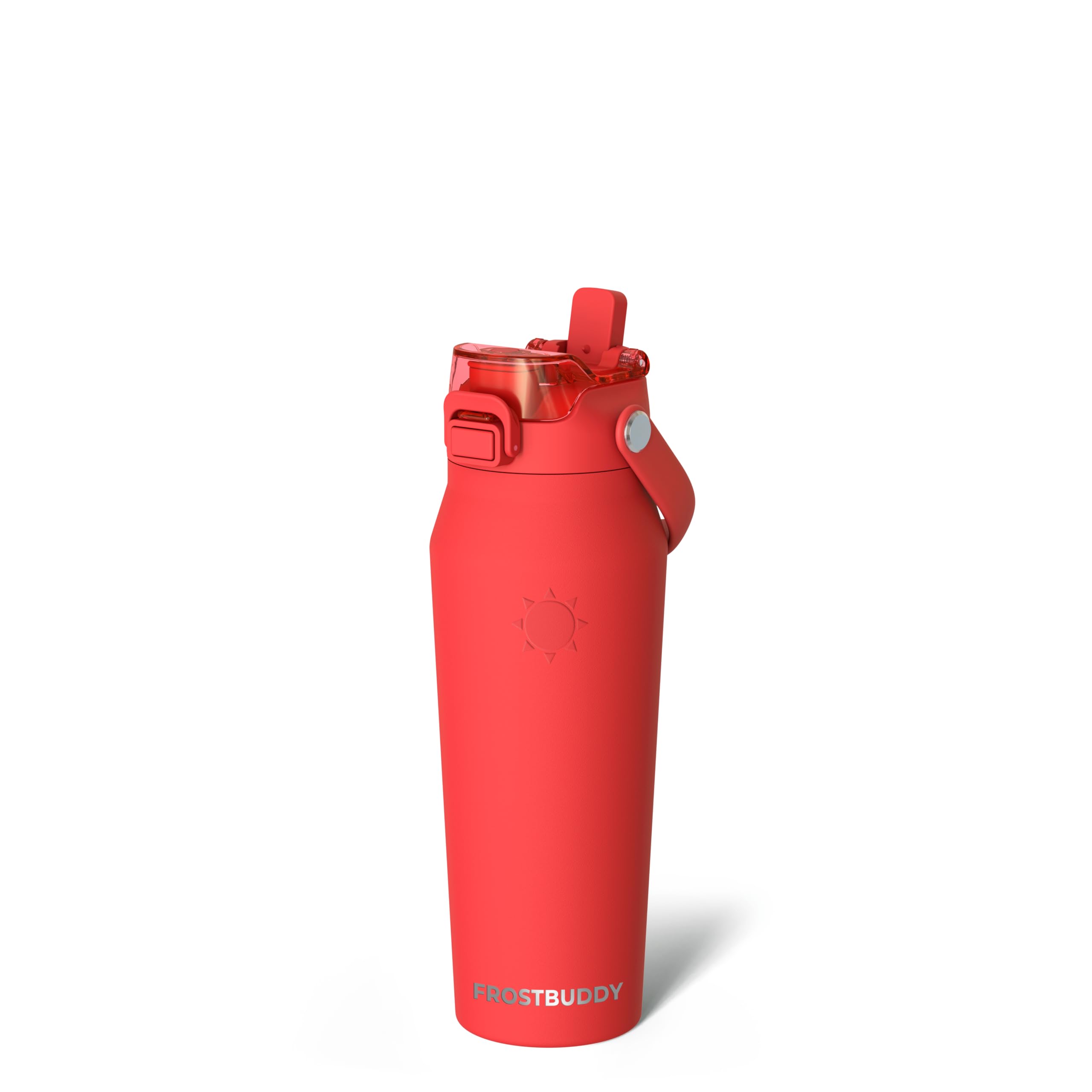 Frost Buddy 16oz Insulated Water Bottle with Straw & Chug Lid | Leak-Proof Stainless Steel | 24-Hours Cold | Sweat-Proof, Cup Holder Friendly | Ideal for Gym, Travel, Sports & Everyday Hydration