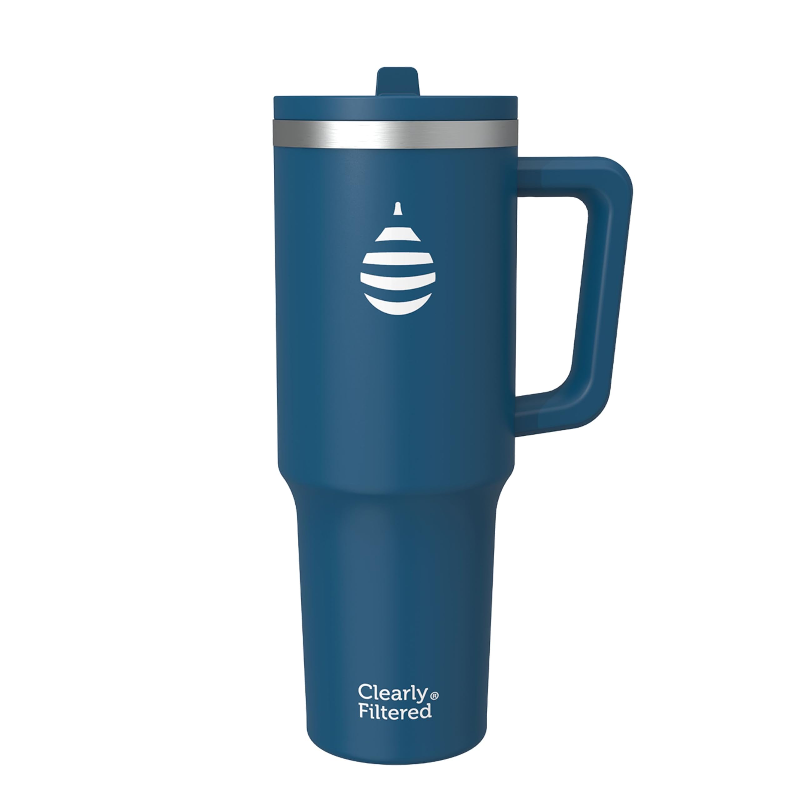 Clearly Filtered Water Bottle | Removes 200+ Contaminants, Double-Wall Insulated Stainless Steel, BPA/BPS Free, Phthalate Free, Filters Flouride Lead Chlorine (40oz, Blush)