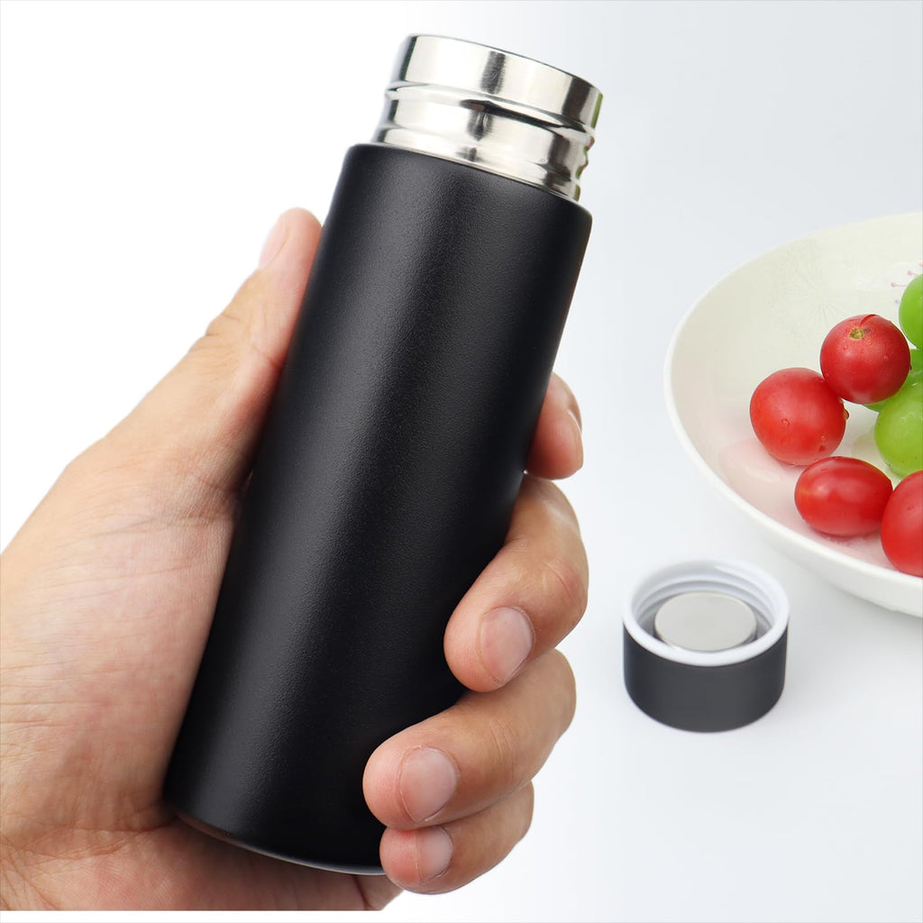 Cute Small Purse Water Bottle, 4.4 Fl. Oz, Mini Slim Flask for Kids Lunchbox, Portable Skinny Handbag Water Bottle, Vacuum Insulated Reusable Leak Proof Stainless Steel Cup