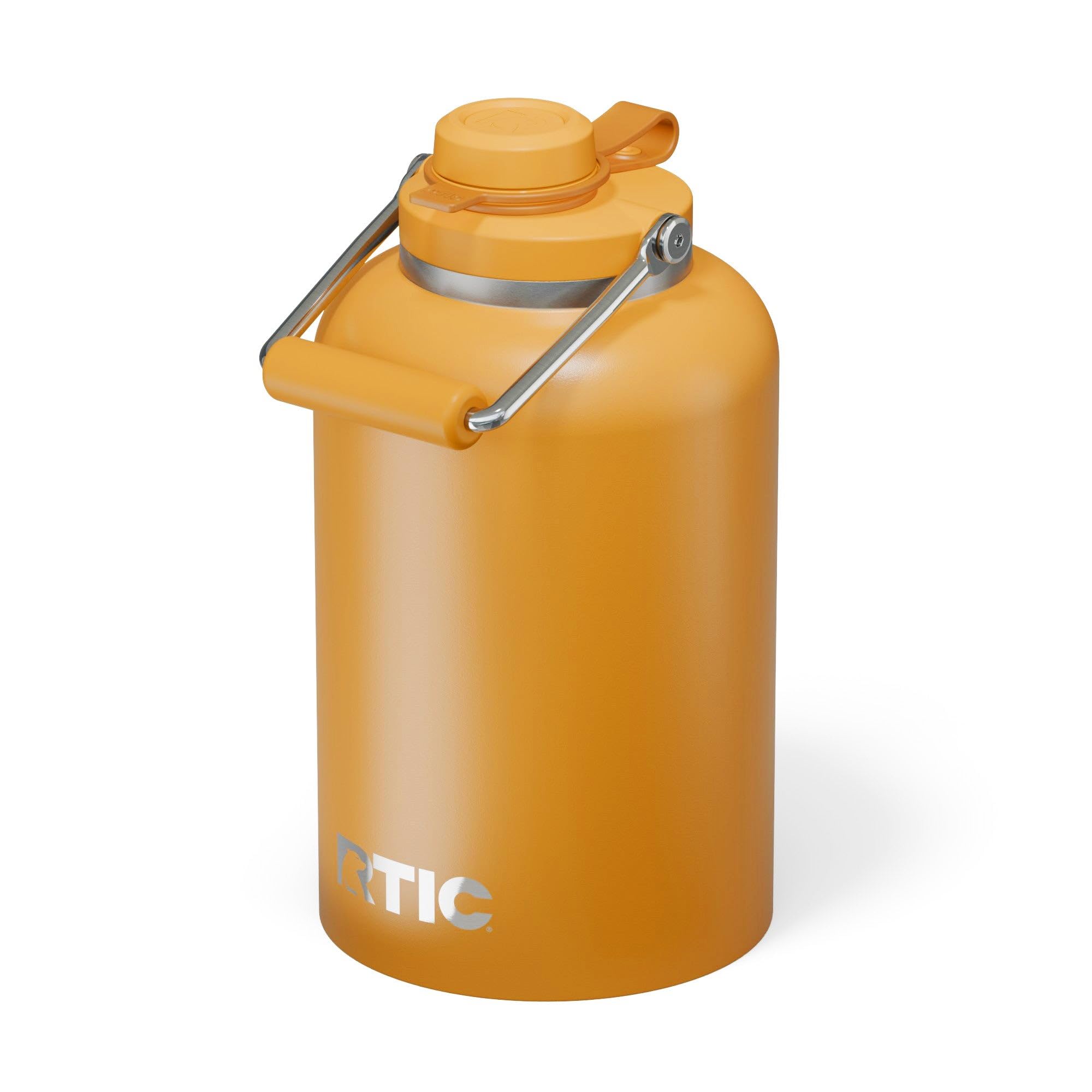 RTIC 1 Gallon Outback Jug, Stainless Steel, Ceramic Lined Insulated Water Bottle with Lid and Handle, BPA-Free, Double Wall Vacuum Insulation, Orchid