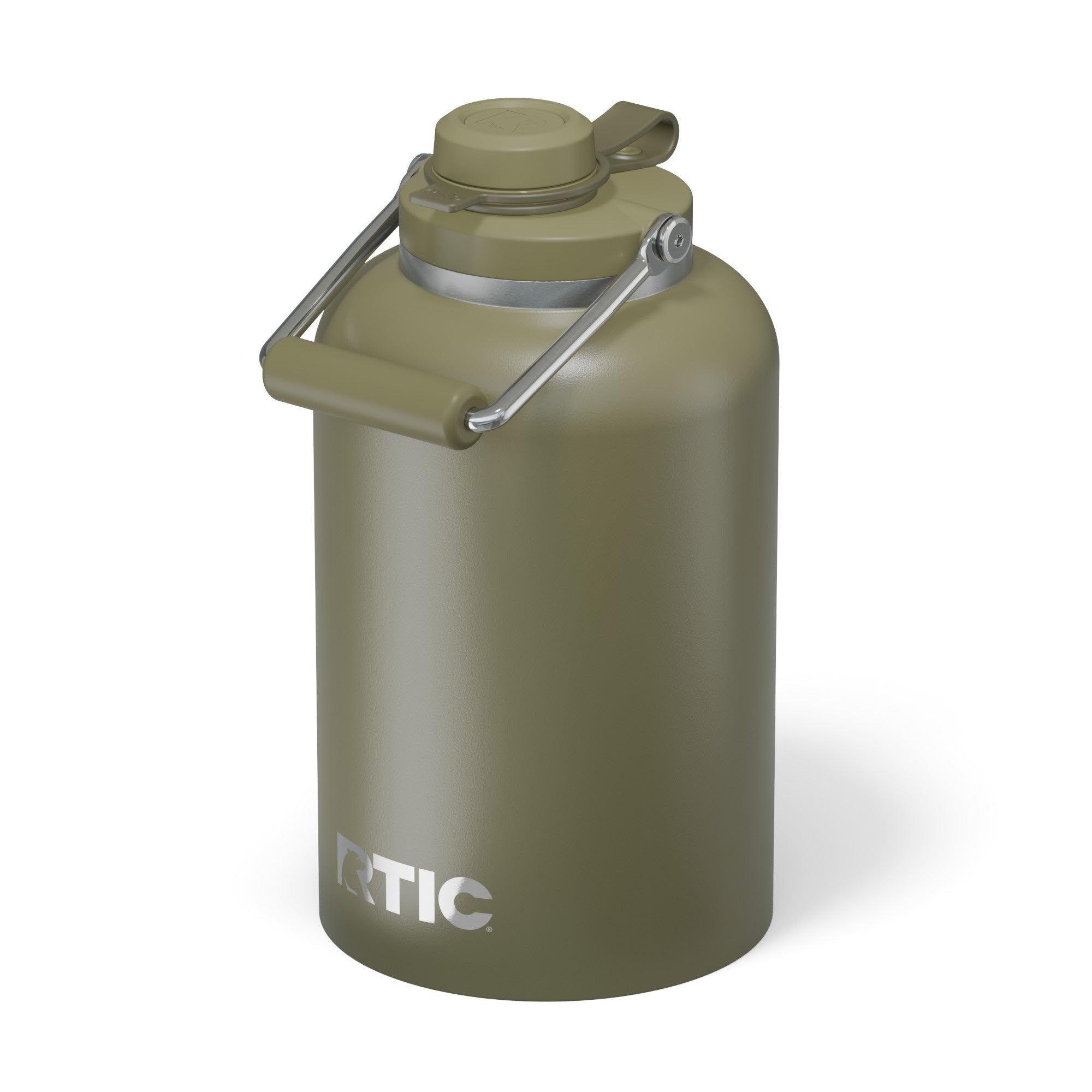 RTIC 1 Gallon Outback Jug, Stainless Steel, Ceramic Lined Insulated Water Bottle with Lid and Handle, BPA-Free, Double Wall Vacuum Insulation, Orchid
