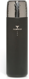 Thrista Vacuum Insulated 316 Stainless Steel Flask for Hot & Cold Drinks | Leak-Proof Bottle with Titanium Infuser | Compact Design Ideal for Men, Women, and Loved Ones | 16.9oz, Black