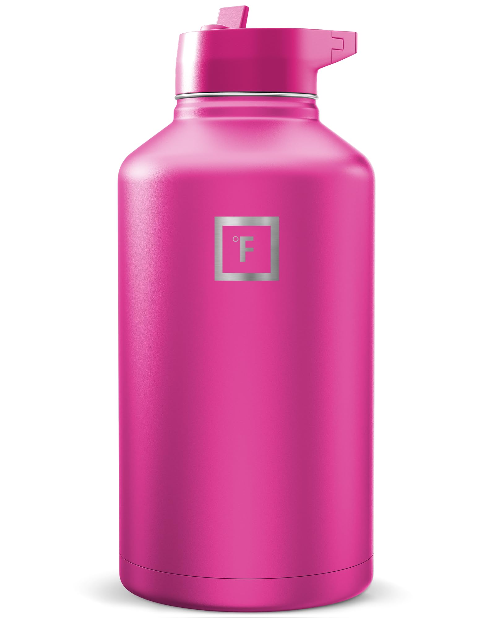 IRON °FLASK Camping & Hiking Hydration Flask with Straw, Wide Mouth Insulated Stainless Steel Sports Water Bottle - 40 oz Blue Waves