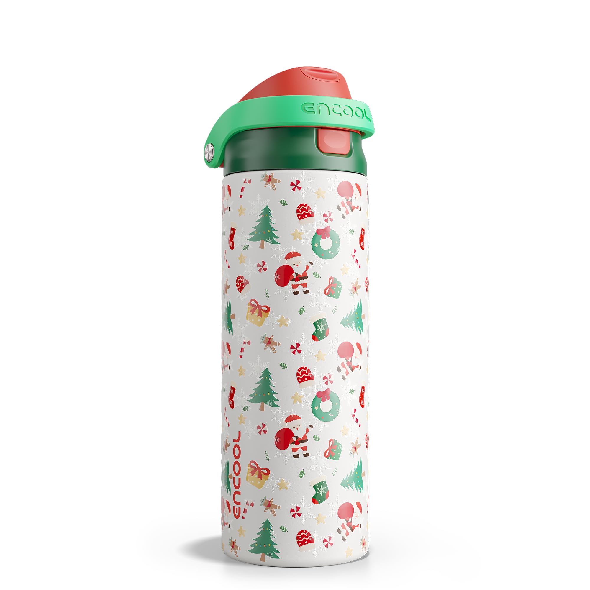 ENCOOL Leakproof Insulated Water Bottle with Straw Dual-Sip Water Bottle Bag-Safe Design for Work, Commute & Gym – Keeps Drinks Cold All Day, 24 oz, Powder Blue