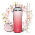Insulated Water Bottle for Women, 24 oz Stainless Steel Water Bottles, Double Walled, 2 Lids (Chug & Tumbler) - Hydrate & Caffeinate,Available Gift Wrapping