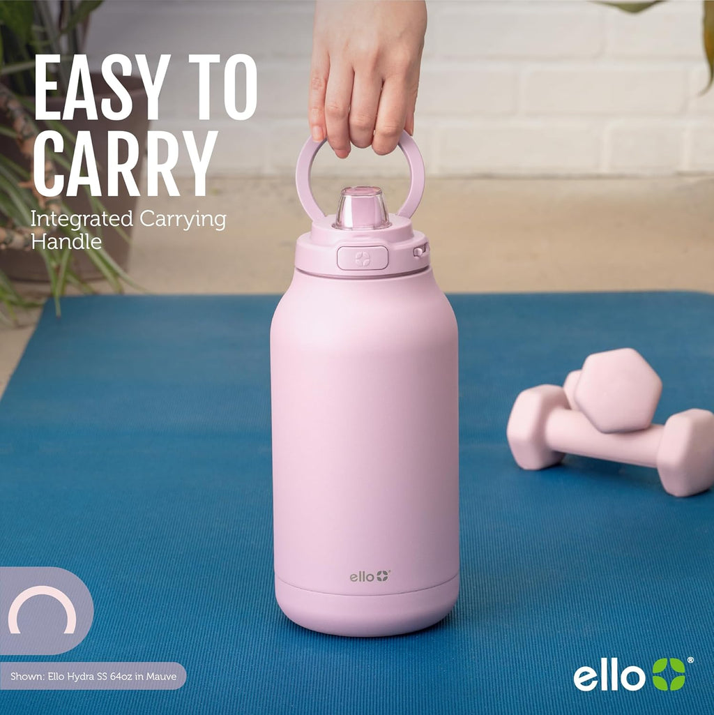 Ello Hydra 64oz Half Gallon Vacuum Insulated Stainless Steel Jug with Locking