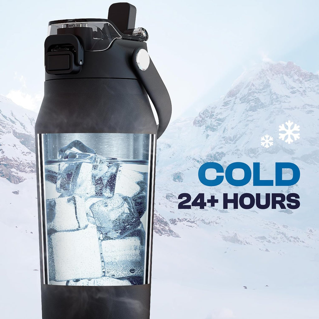 Frost Buddy 16oz Insulated Water Bottle with Straw & Chug Lid | Leak-Proof Stainless Steel | 24-Hours Cold | Sweat-Proof, Cup Holder Friendly | Ideal for Gym, Travel, Sports & Everyday Hydration